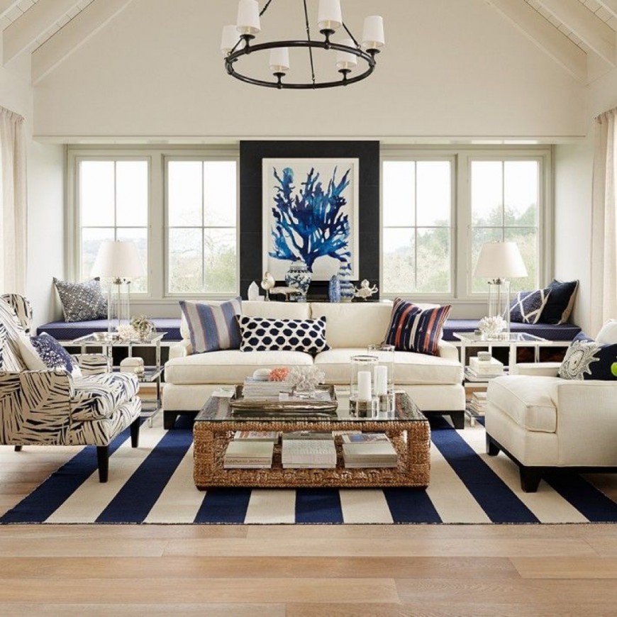 Interior Nautical Living Room Ideas  Design  Nautical 