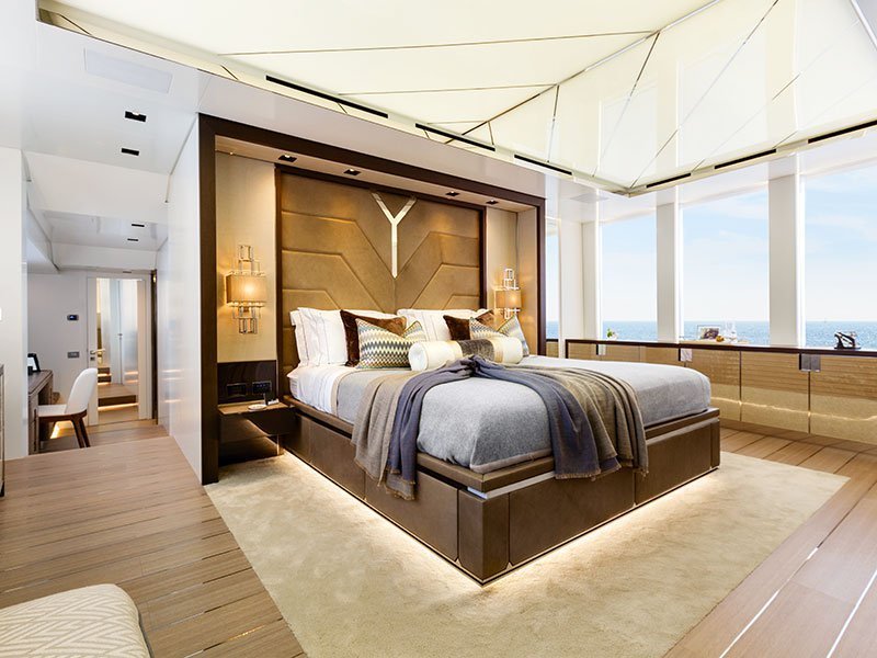 small yacht with bedroom