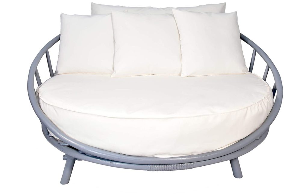 grey bamboo bed