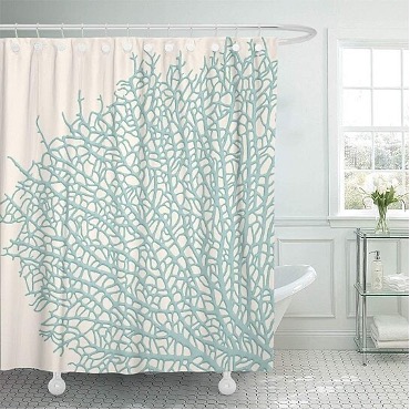 CoralShowerCurtain