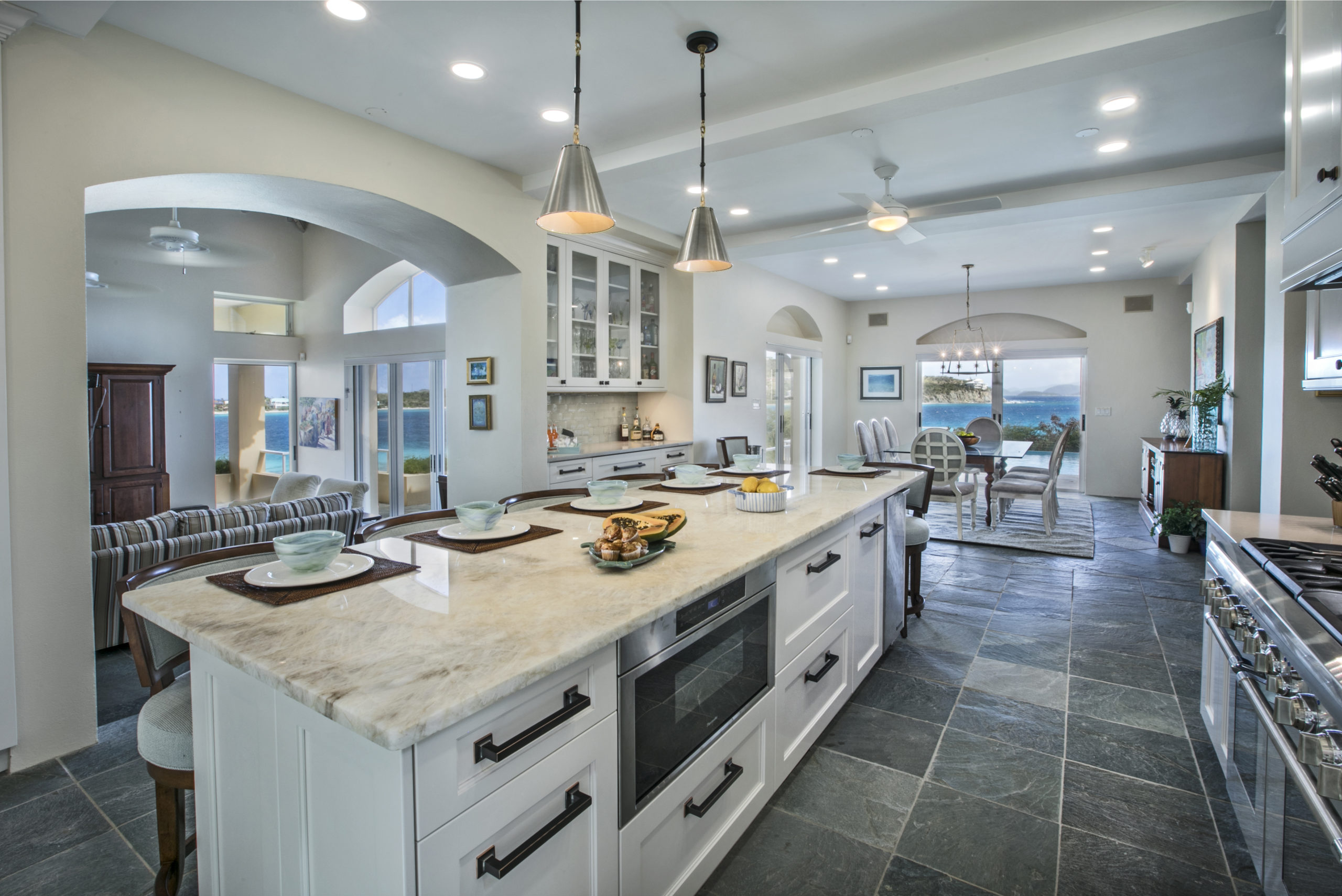 Tiffany Cassidy Interior design, Lagnappe interiors, St. Thomas interior desing, design for luxury island living, virgin island vacation rental, VRBO interior designer, Airbnb interior designer. Luxury vacation rental condo, kitchen design and remodeling, Luxury Kitchen, luxury bath remodel