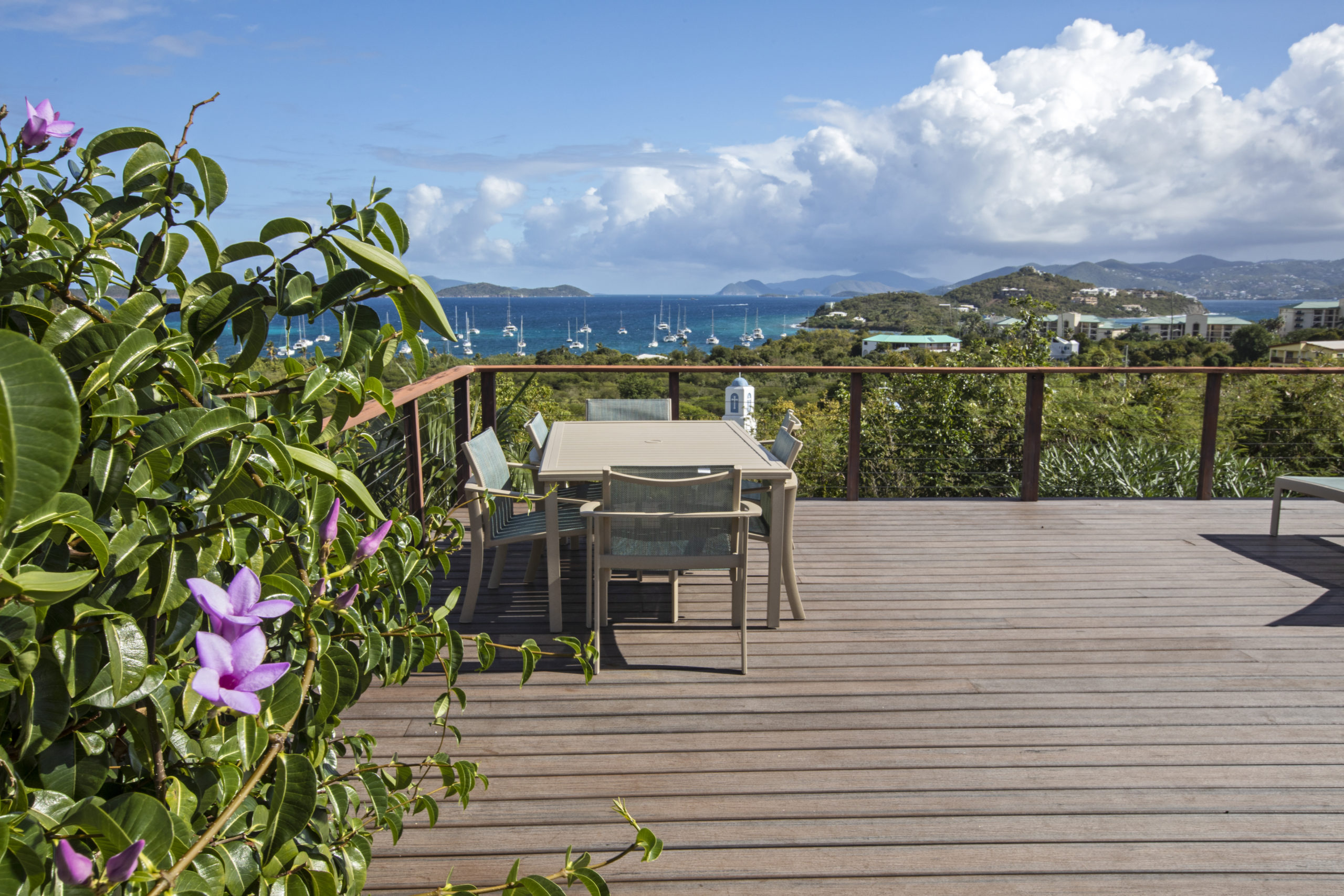 Patio overlooking the water