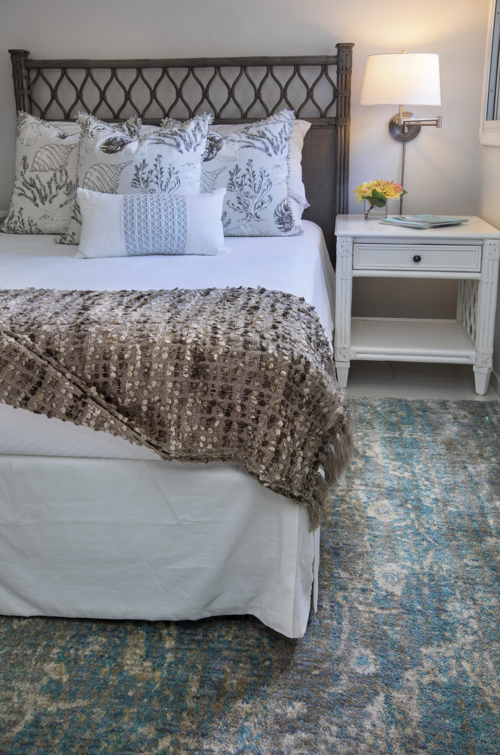 Lagnappe custom interiors vacation rental bedroom