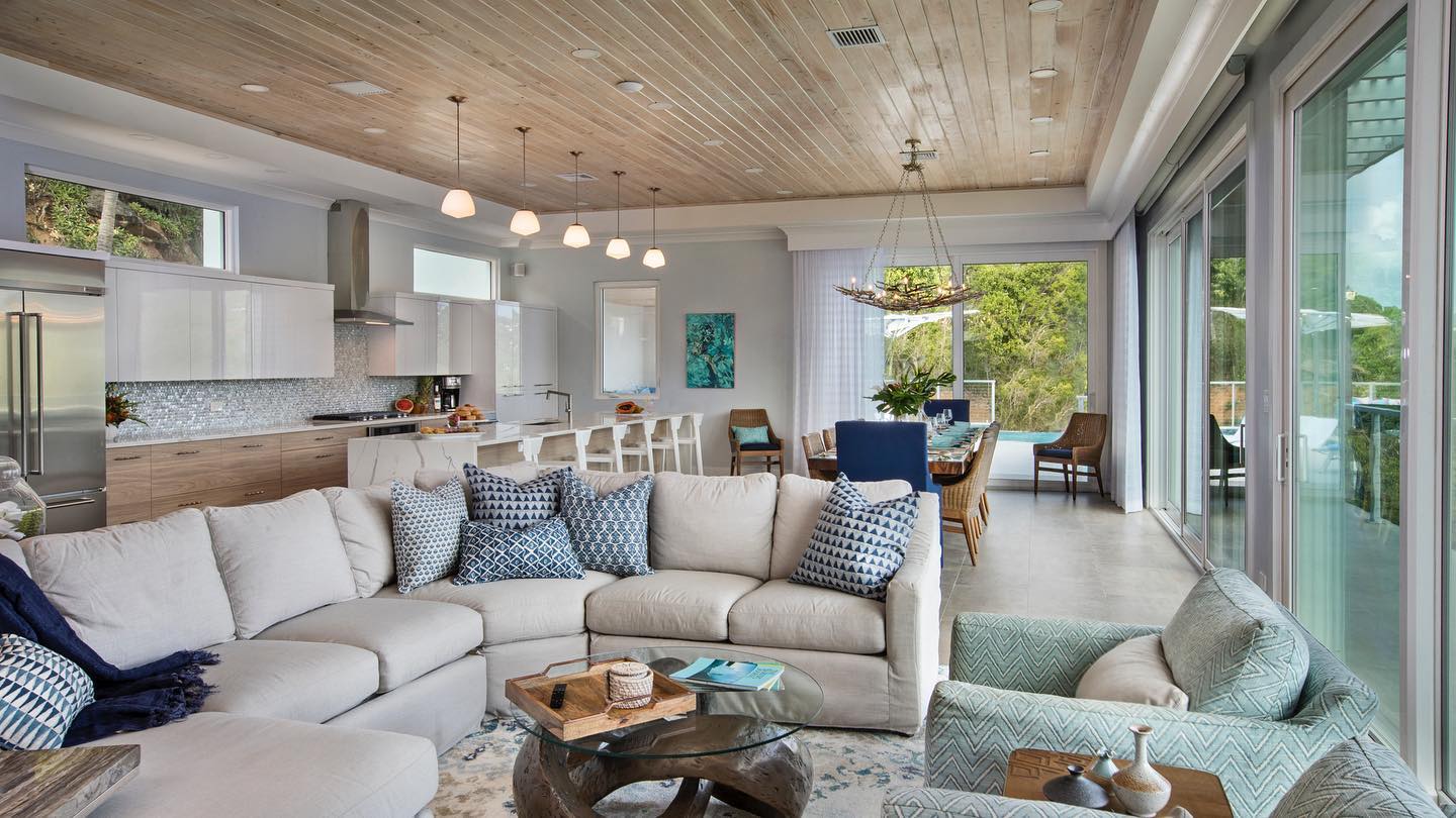 Coastal Living Room Lagnappe Interiors