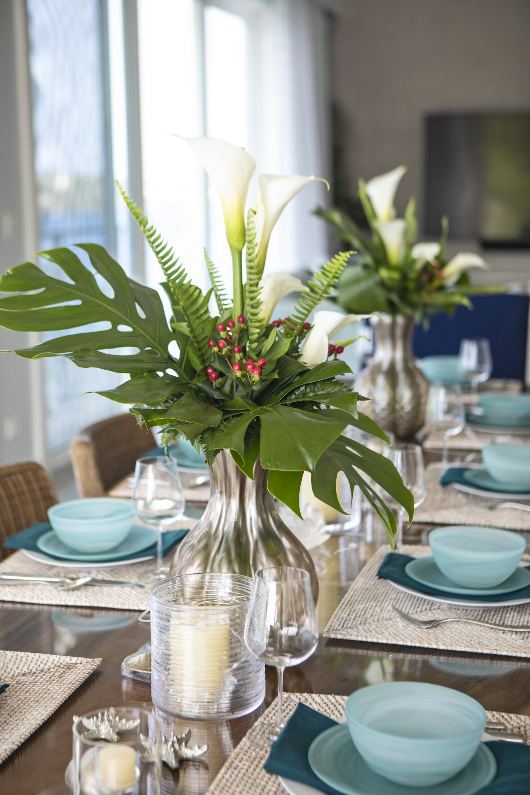 A Seasonal Refresh for Your Vacation Rental | Dining table with seasonal decor
