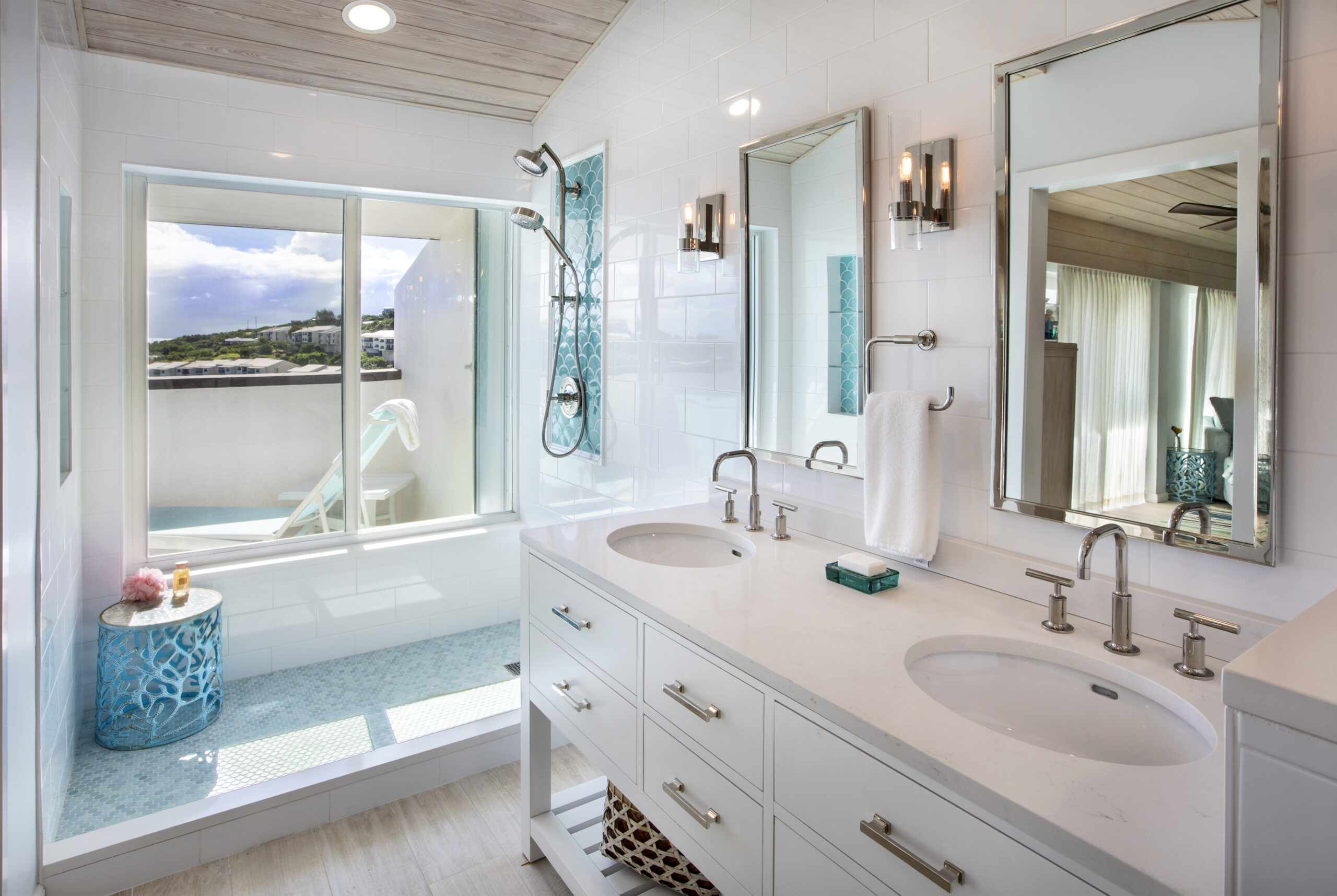 St. Thomas Vacation Rental Bathroom with Deck Space