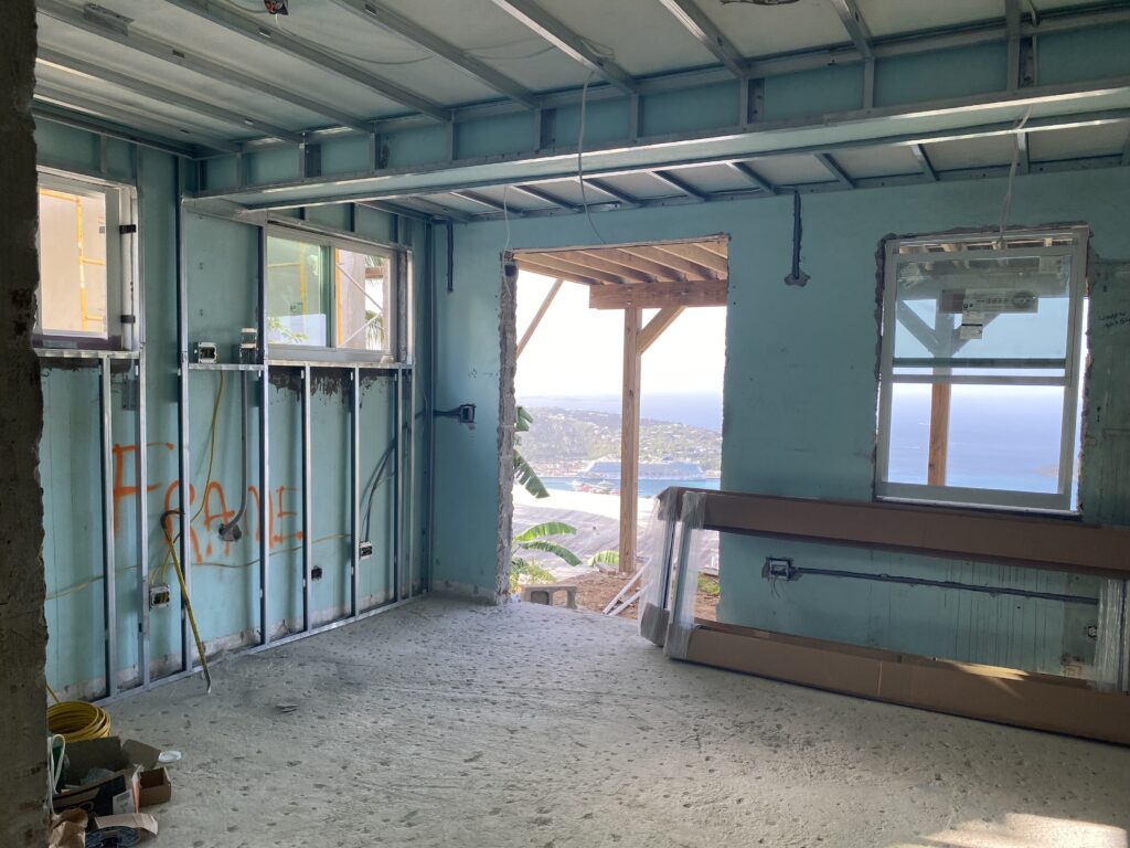 During Vacation Bedroom Renovation