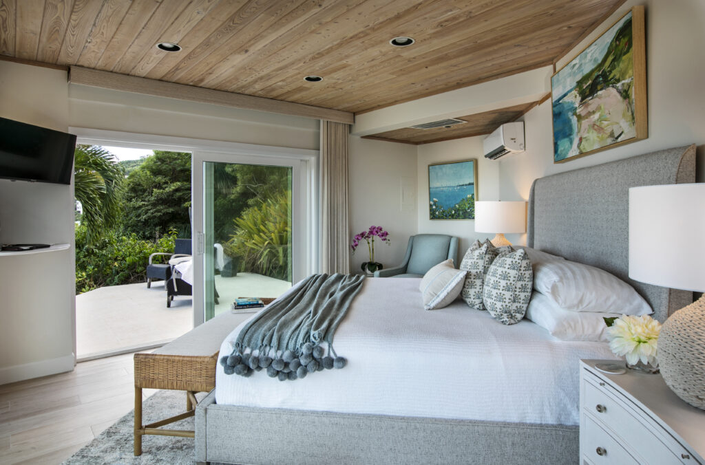 Villa Viento Bedroom Design Overlooking Back Patio