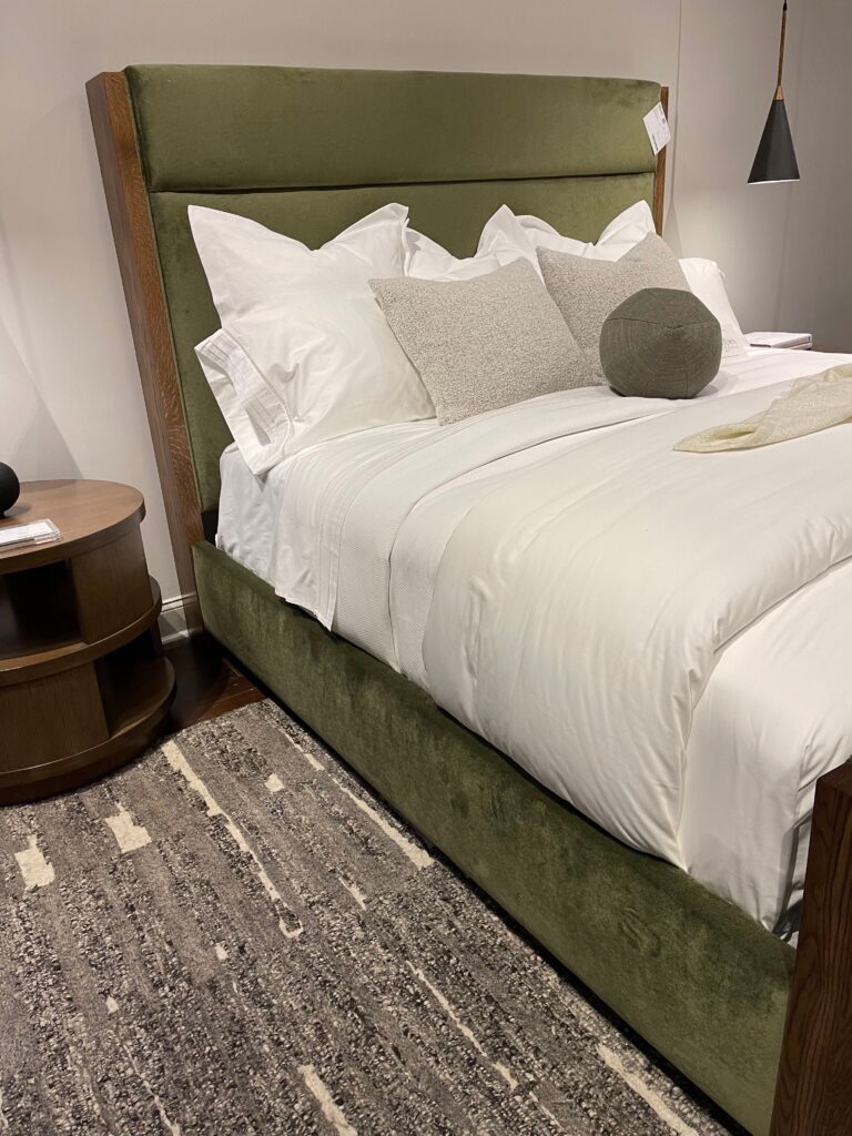 Green Upholstered Bed Frame