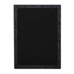 Raffia Wrapped Mirror - Navy