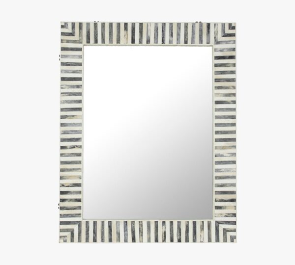 Bone Inlay Mirror - Gray
