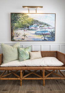 Starboard Lane Custom Fabric Line on island inspired pillows