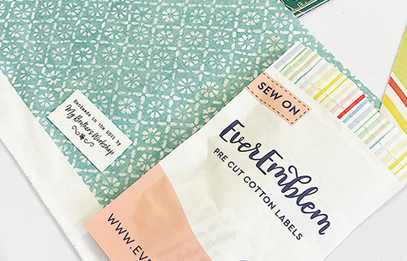 Starboard Lane Fabric and Ever Emblem Pre Cut Cotton Labels