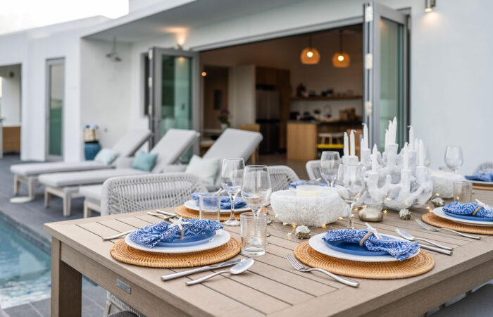 whimsical oceanic inspired outdoor tablescape