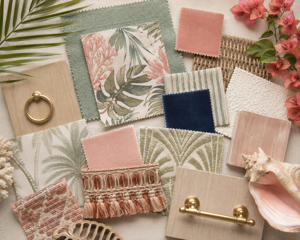 light color moodboard for coastal interiors, with trends inspired from high point 2026