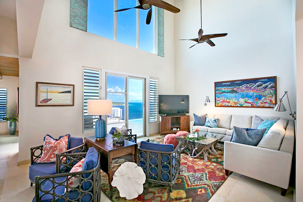 living room with local art